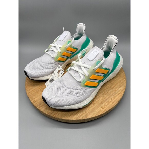 Adidas Shoes White UltraBoost 22 Running Sneakers Miami Dolphins GX5463 Mens 8 - Picture 6 of 13